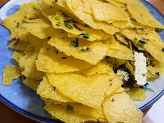 玉米片炒干菜-洪福饭店·十八年老店
