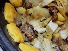 铁锅炖大鹅-粘豆包柴火铁锅炖