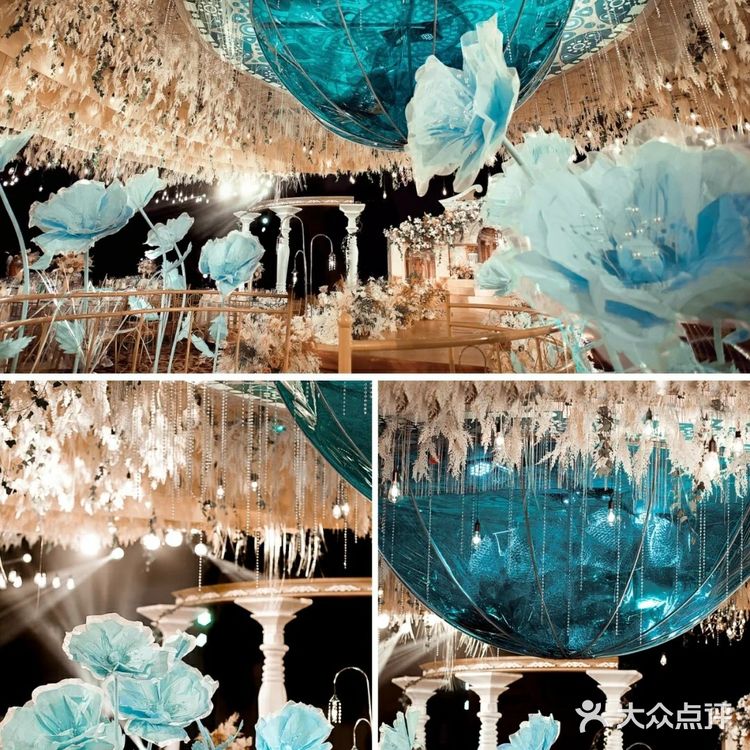 梦幻系香槟加蓝简欧式婚礼｜南昌婚礼策划