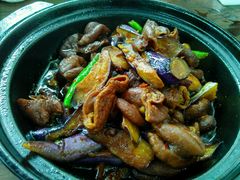 大肠茄子煲-漫渡庄绿岛花园•隐世庭园菜(滨湖店)