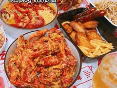 蒜香鸡翅（配薯条）-叶派龙虾•招牌香辣蟹·海鲜(中海国际店)