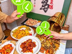 -东来菜馆•手抓海鲜家常菜•海鲜锅贴(鸽子窝店)