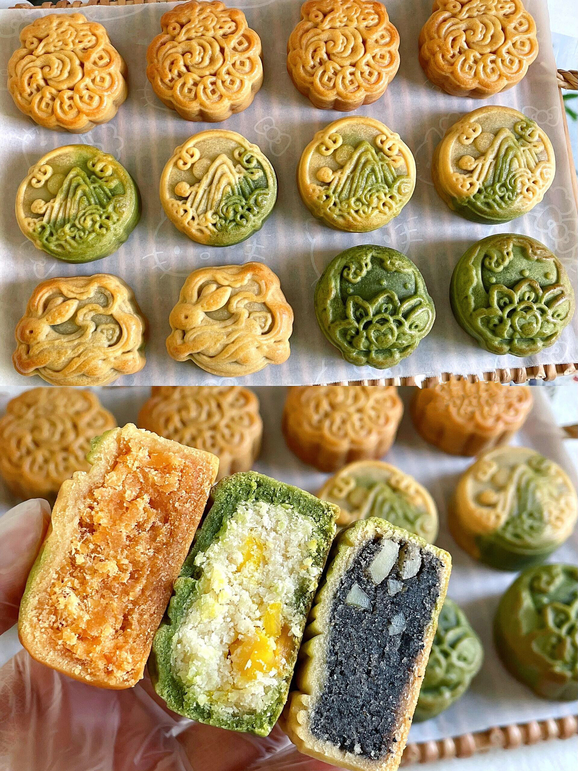 一次成功!四款口味广式月饼,不泄脚回油快