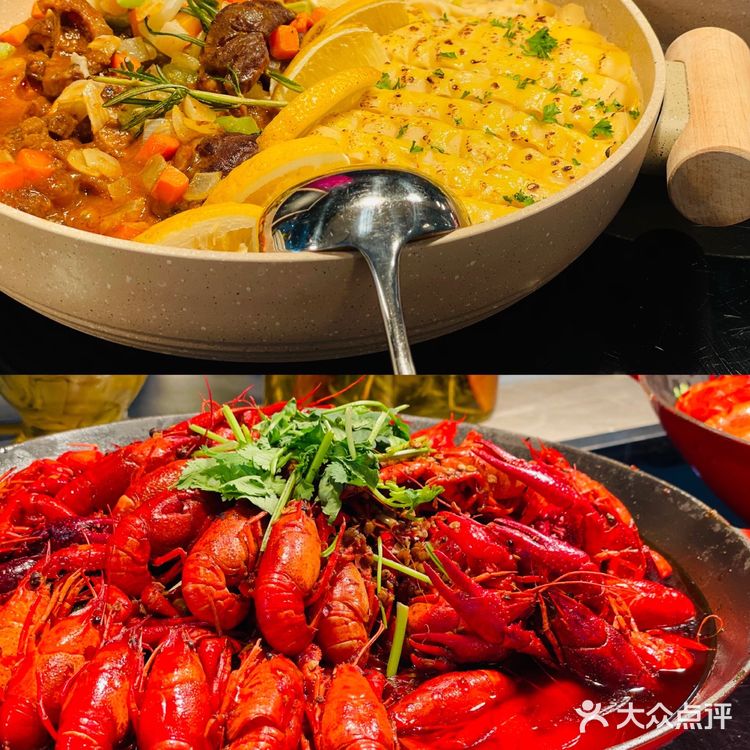 重庆解放碑69楼高空海鲜自助餐厅，美景无限、美味无穷～