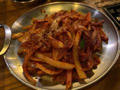 炒鱿鱼-包装马车·韩国料理·포장마차