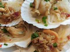 蒜蓉粉丝蒸扇贝-美洲岛烤肉自助餐厅