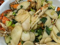 白蟹炒年糕-红灯笼龙凤饭店(宁波老字号店)