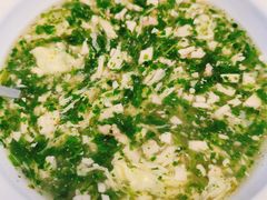 荠菜肉丝豆腐羹-老地方369农家菜