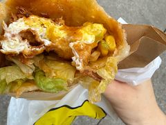 -小红车炸蛋葱油饼