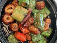 宫崎汁虎皮椒焗肠头-悦湖公馆