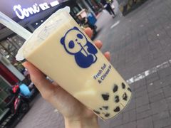 冰淇淋布丁红茶加黑糖珍珠-茶百道(翠柏店)