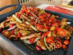 干锅鱿鱼鸡-丽满园·春饼烤鸭(金地广场店)