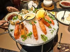 冰鲜黑虎虾配自制蛋黄酱-秋林西餐厅