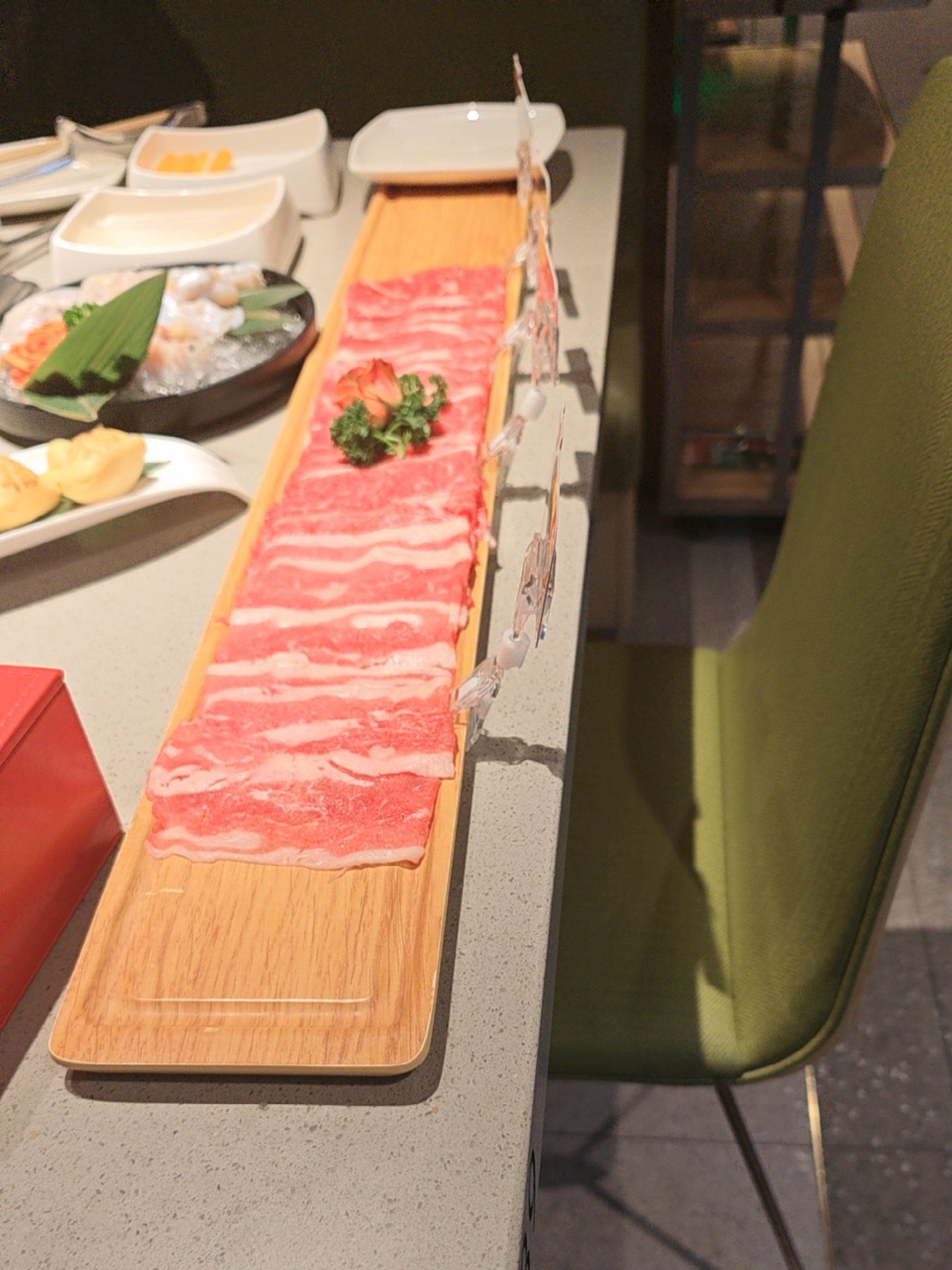 海底捞的一米拼盘牛肉