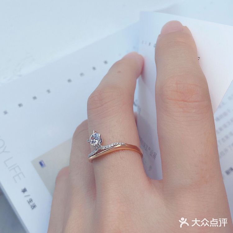 前几天入手了一款blingbling公主风格的钻戒