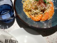 芝士蘑菇鲜虾意大利面-BE BRIGHT KITCHEN(正佳广场店)
