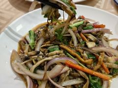 姜葱炒沙虫-巫记鸡饭店