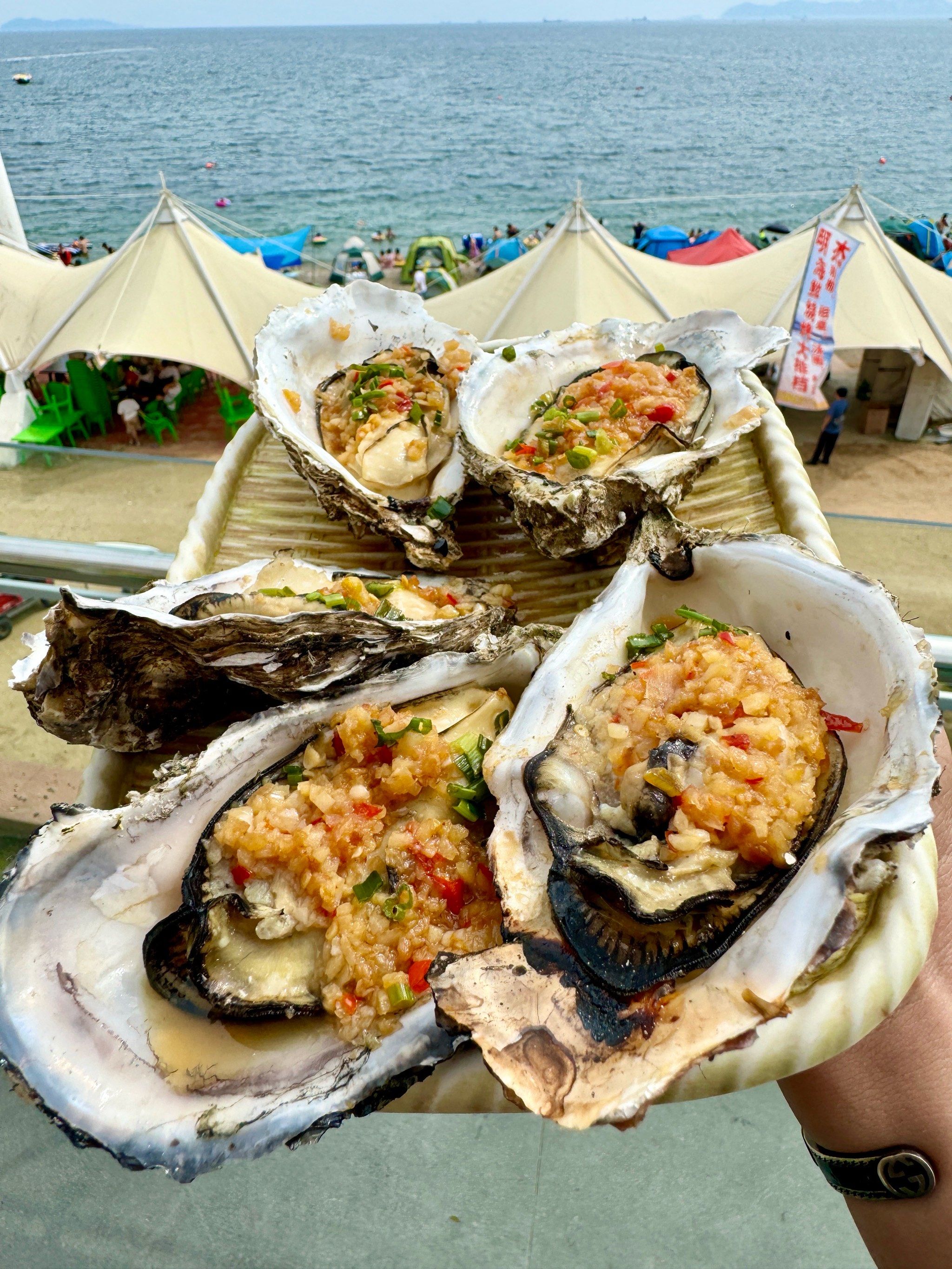 在海边吃海鲜巨过瘾❗❗❗❗