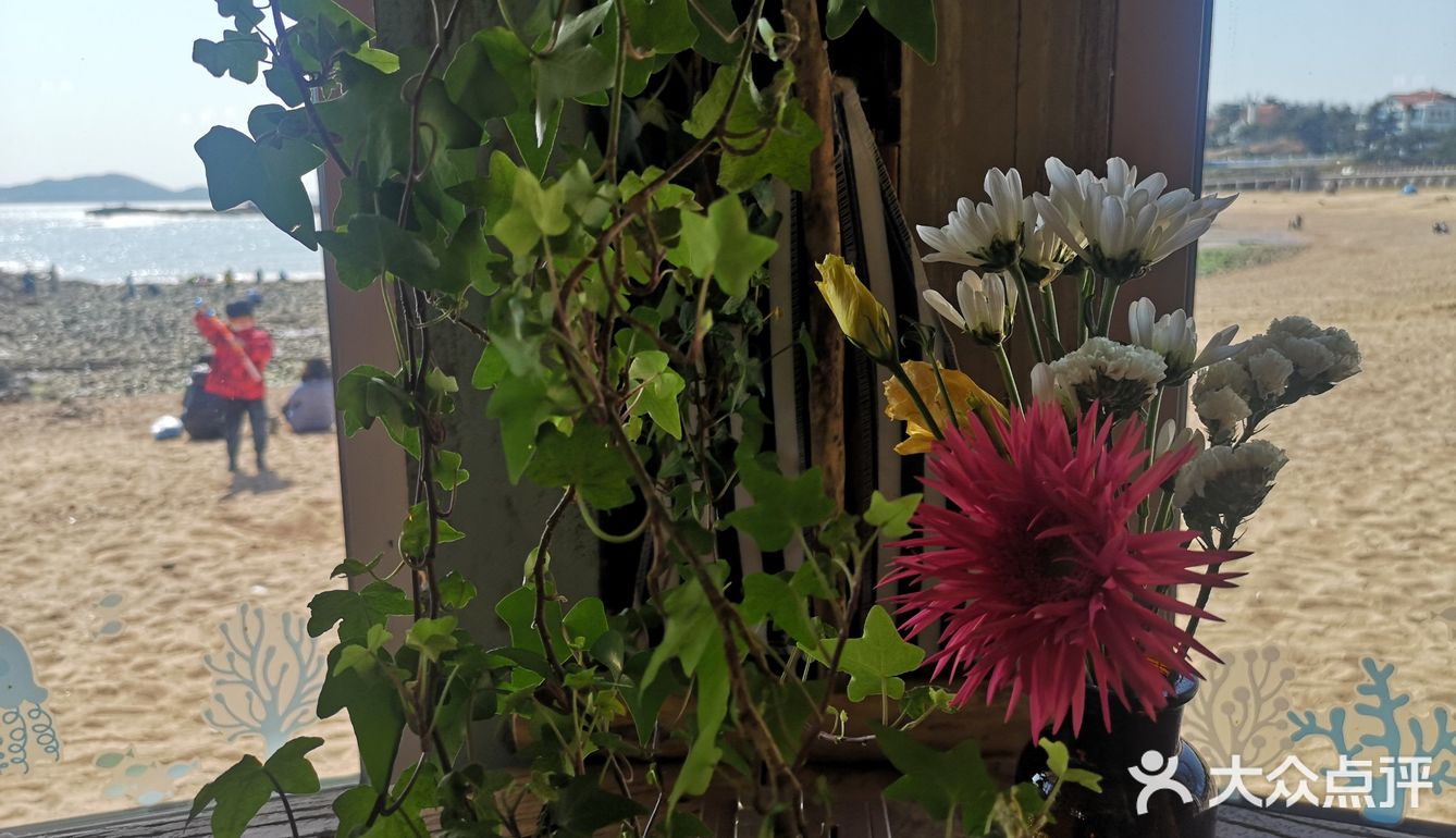 今天来到海边的安娜海景咖啡馆，阳光明媚的中午