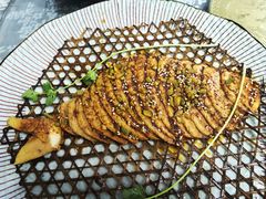 素风味竹烤鱼-天天向上素食餐厅(五台山店)