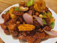 椒香虾仁爆鸡球-陈傻子餐厅(世纪都会店)