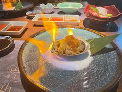 火焰黑鲍配海胆-岩也·日料与酒(龙岗天安云谷店)