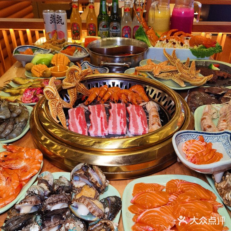 人均100+的海鲜牛排烤肉自助，瞬间实现各种自由