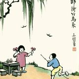 春天柳树发新芽，在这位画家眼里更多的是亲情！