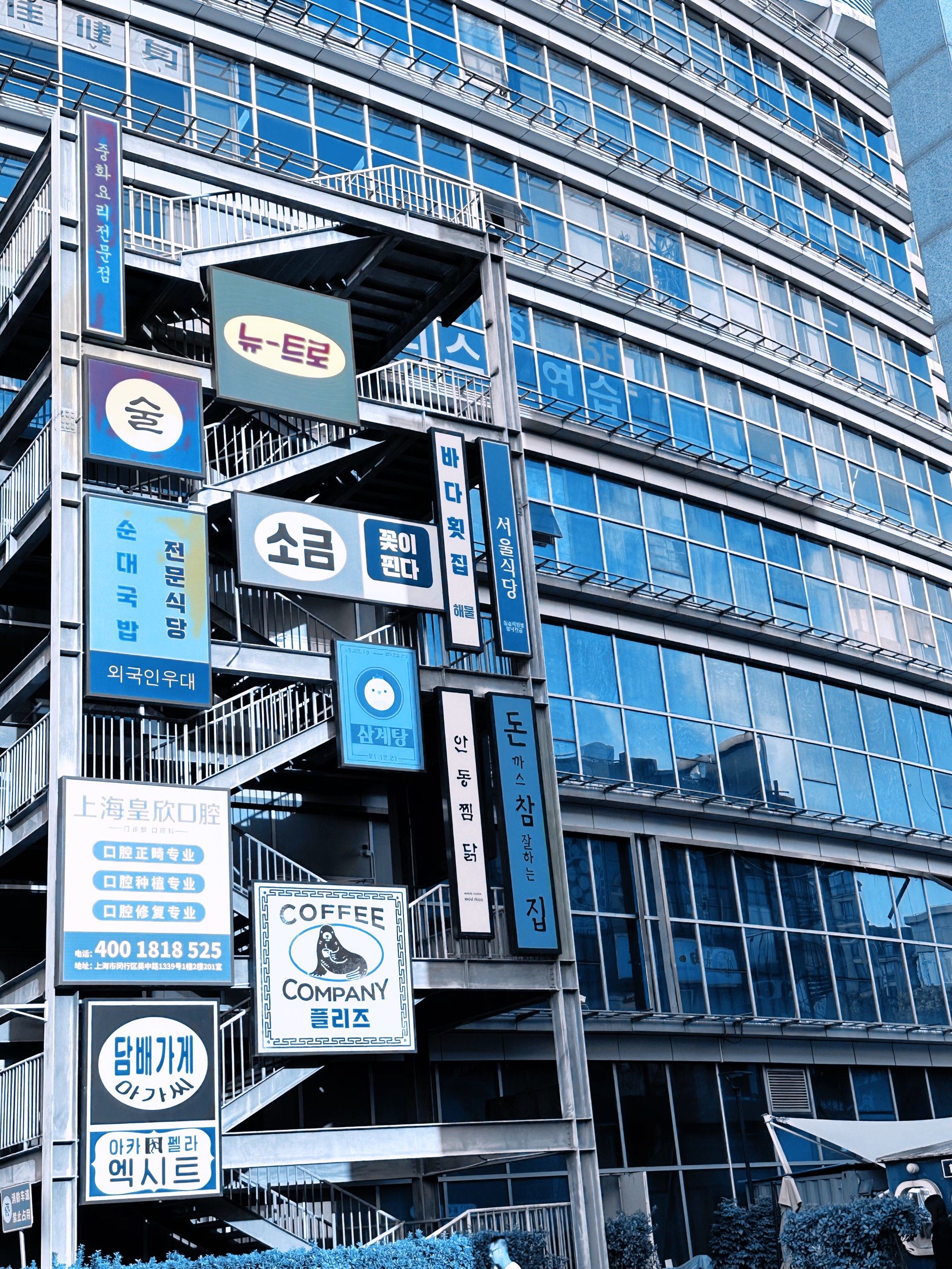 在上海!韩国街附近!