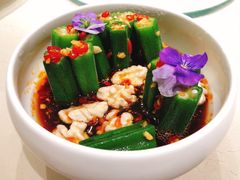 酸辣鲜桃仁炝秋葵-望湘园·小雅(德基店)