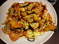 干锅有机花菜-老头儿油爆虾(星光一期店)