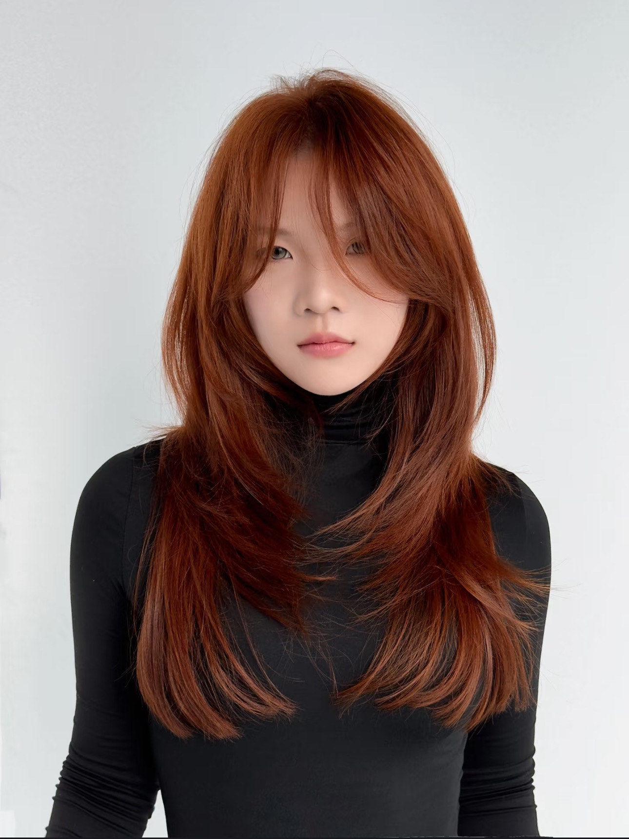 圆脸长发女生发型推荐高层次氛围感瘦脸动