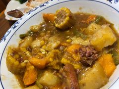 -东来菜馆•手抓海鲜家常菜•海鲜锅贴(鸽子窝店)