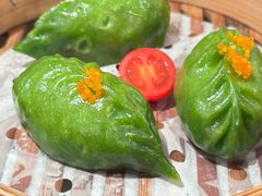 蒜香鲜虾菠菜饺-禄运茶居·手工点心(猎德店)
