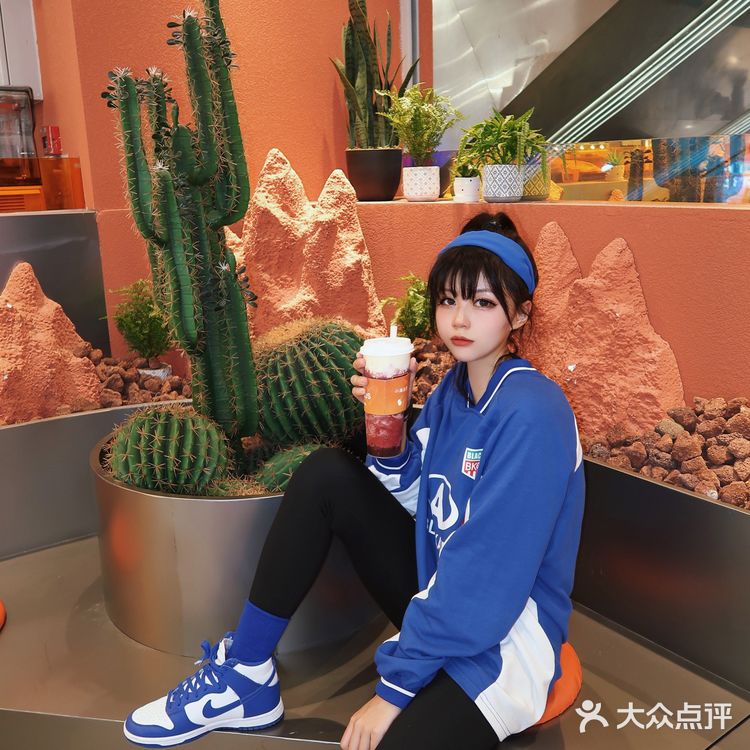 橙色沙漠🏜️仙人掌造景奶茶店｜小满茶田🍒