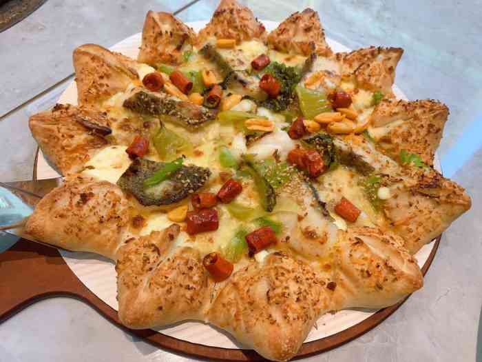 必胜客(长安万达店店)-"图片展示来自两个套餐:口碑76元牛上脑披.