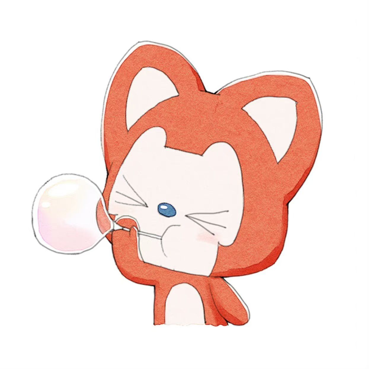 吹泡泡,感觉这图片好可爱,很喜欢阿狸这种很萌的头像和图片,表情包#0