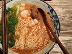 番茄虾滑面-贡梅老面馆·蟹粉面·无锡特色小吃(南长街主推店)