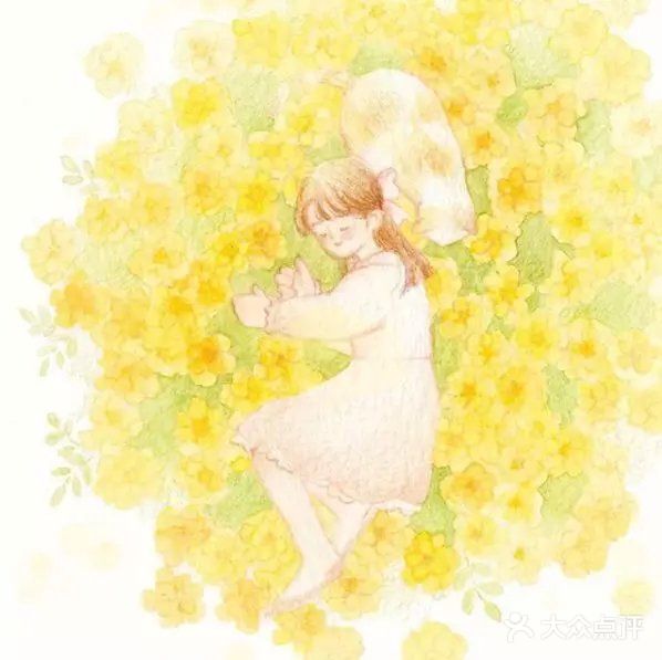 温暖治愈的春天插画，愿幸运和美好向所有人涌来！