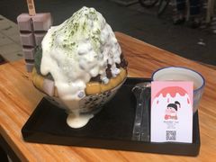 抹茶生乳かき氷-WONDER ICE 萬得冰田(建設路总店)