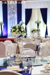 2012婚宴蓝色套系布置-上海万豪虹桥大酒店·宴会厅