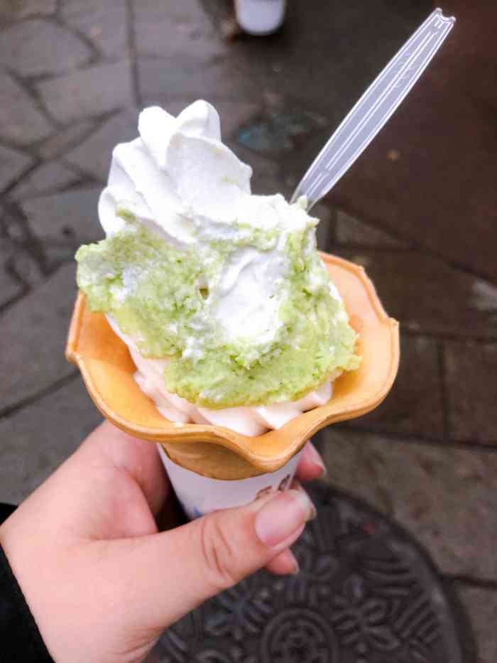 修善寺芥末冰激凌-"修缮寺附近的网红冰激凌店,逛温泉街的时候.