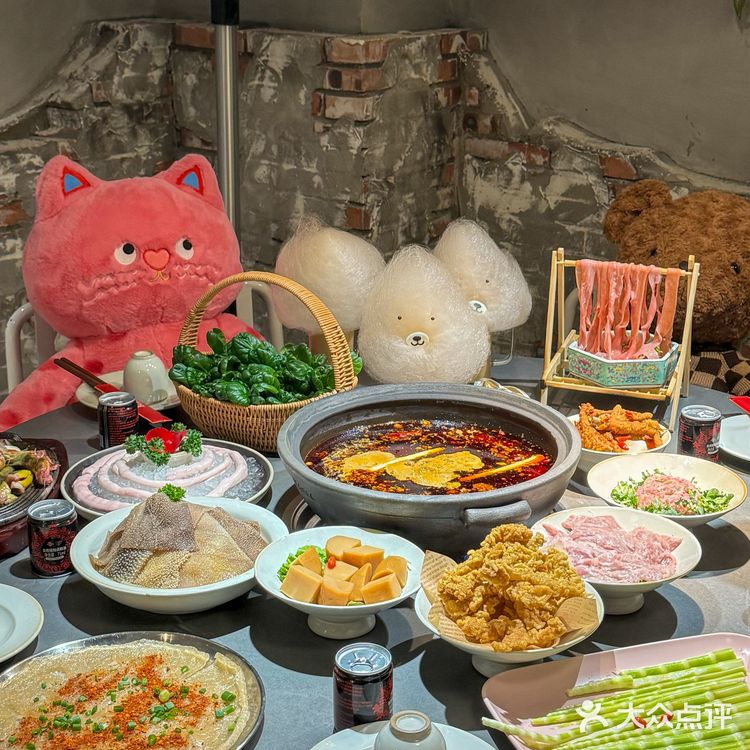 成都的火锅店都这么可爱了吗？棉花糖小狗奶茶额！