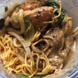 玉米面条。油麦菜。素丸子