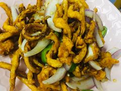 椒盐鱿鱼-老兵牛蹄店(下沙店)
