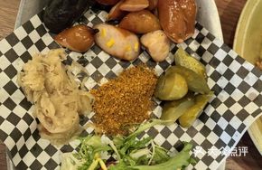 Sausage Platter with Sauerkraut Mixed Vegetables