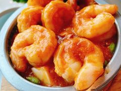 石锅松茸酱豆腐虾球-夏宫中餐厅(静安香格里拉店)