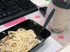 蘑菇培根意面-Me&Joe意大利面·珍珠奶茶(鲁班路店)