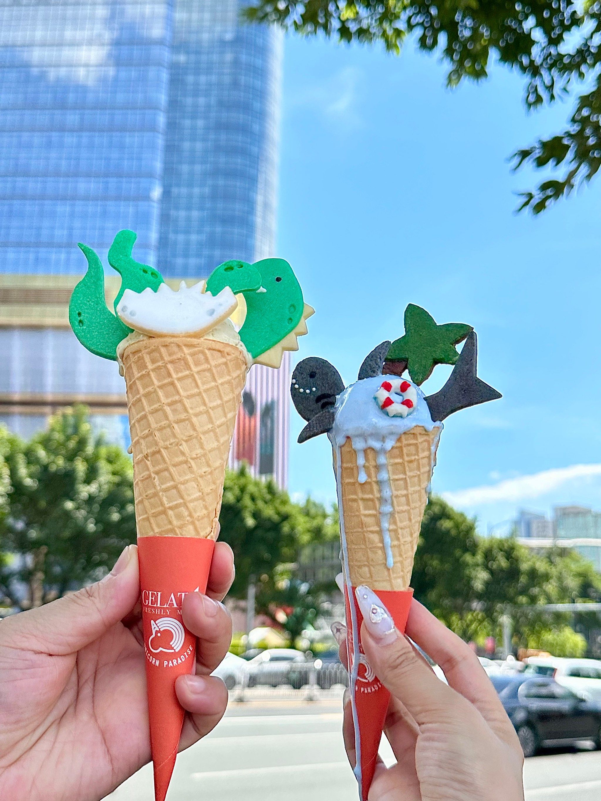 在广州!也有超可爱的鲨鱼冰淇淋啦!