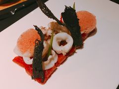 嫩煎鱿鱼配自制良姜番茄酱-AZUL by FUEL蓝色·法式酒馆(琶醍店)